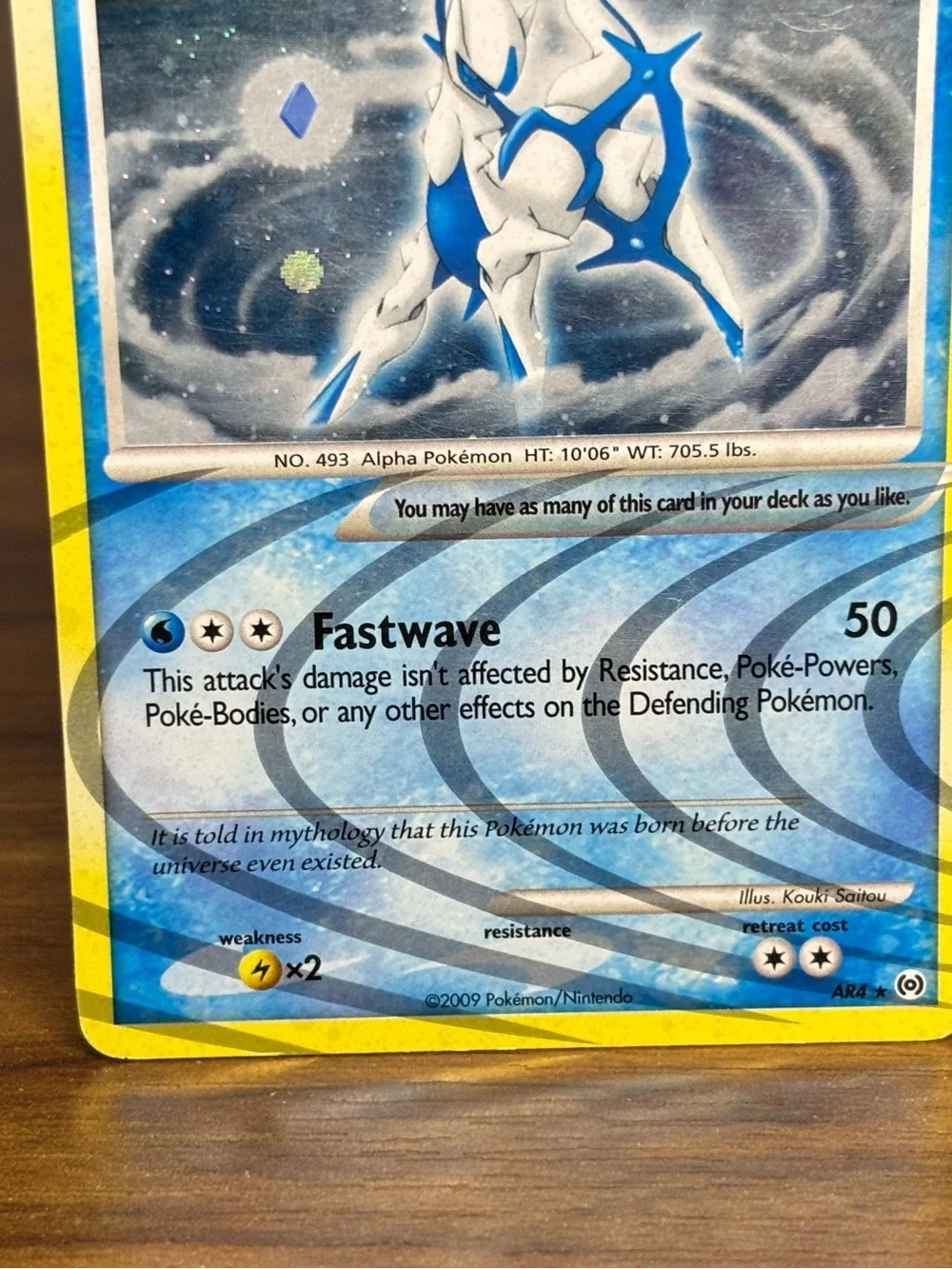 Arceus AR4 Arceus Holo Rare Pokemon Card W/ Swirl
